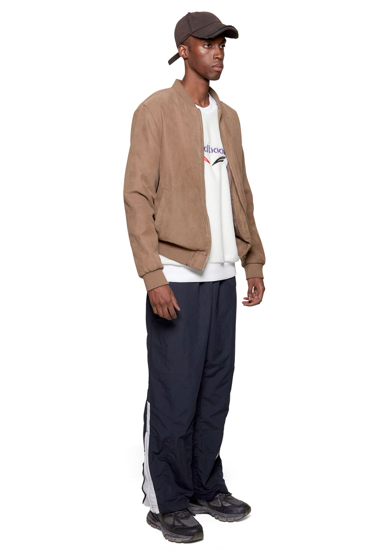 White & Multicolor Embroidered Fleece Sweatshirt