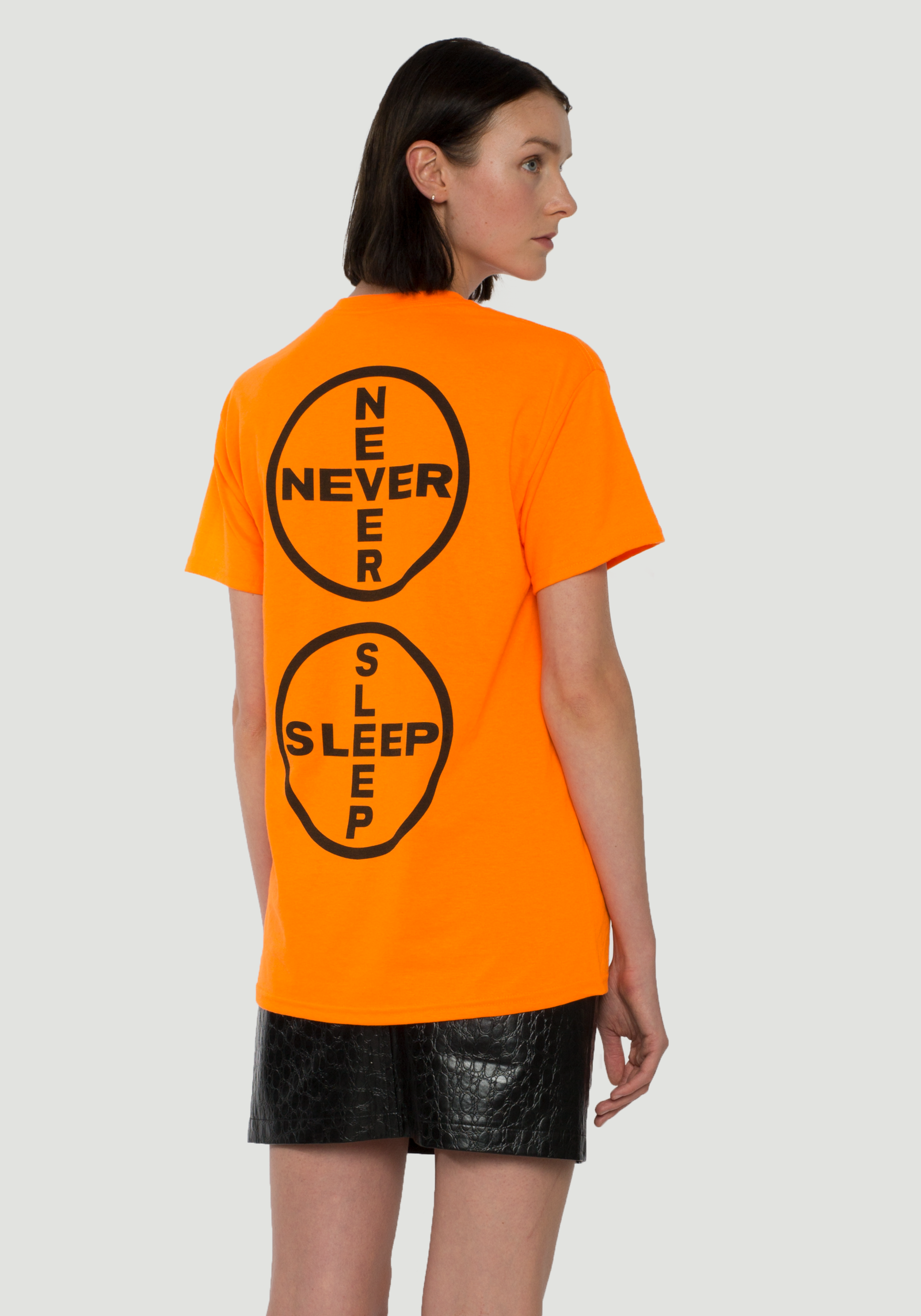 Never Sleep T-Shirt Orange