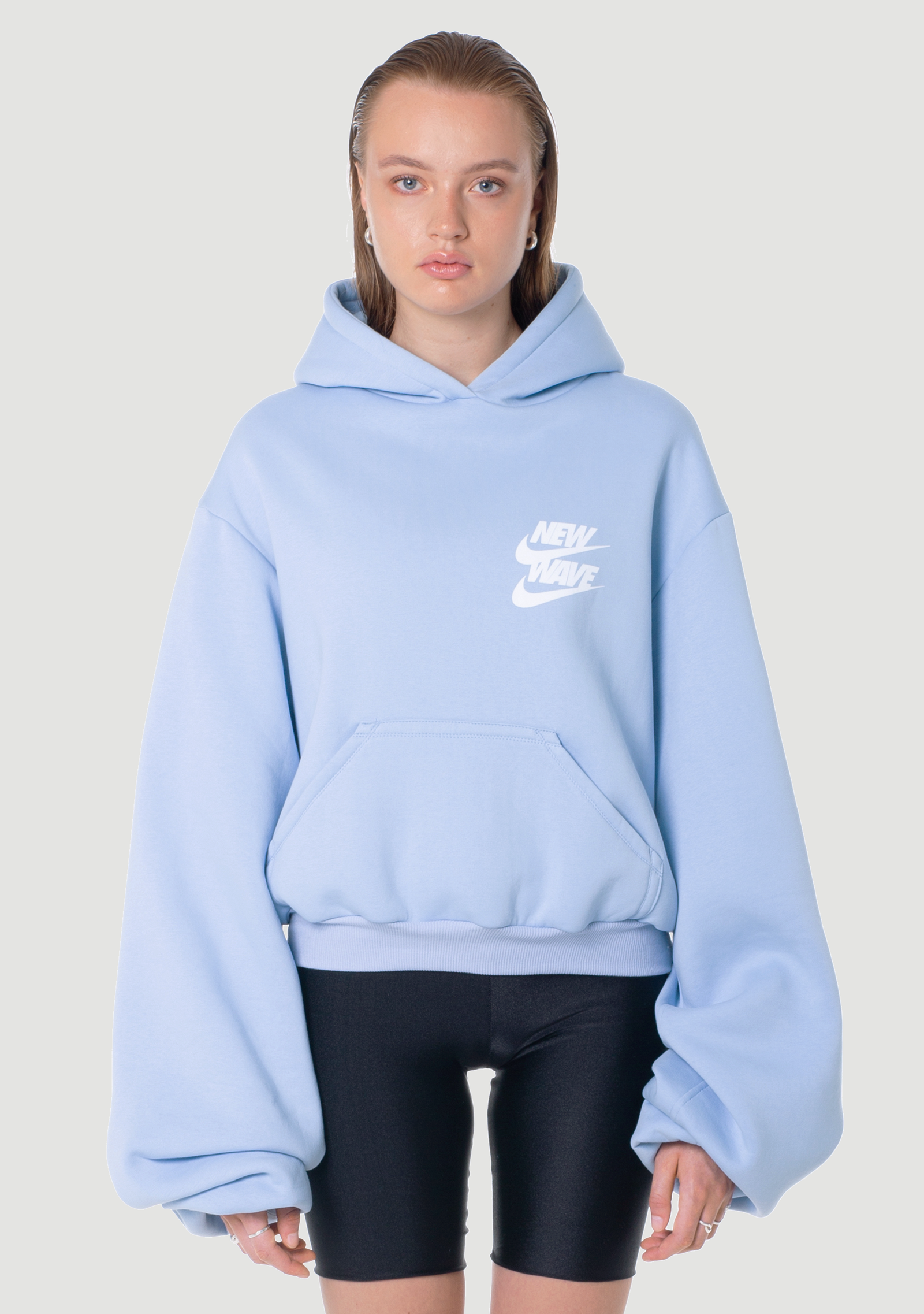 New Wave Sky Blue Hoodie