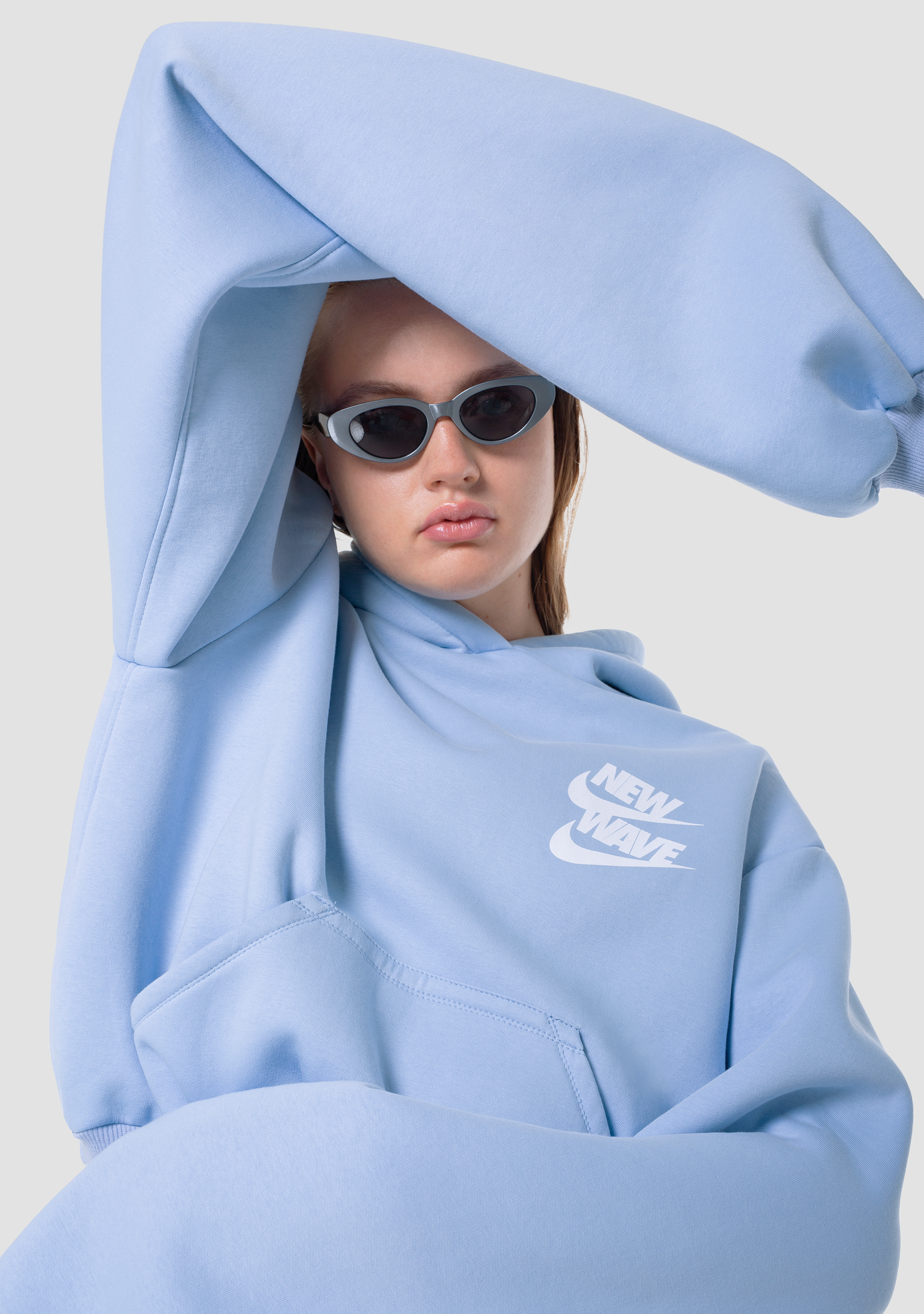 New Wave Sky Blue Hoodie